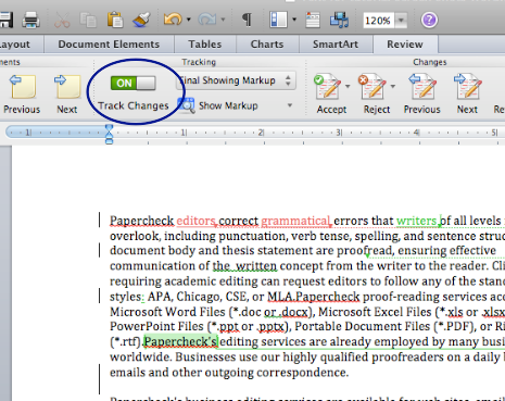 print ms word for mac 2011 document without tracked changes